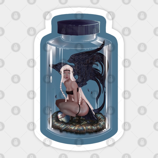 Bottled Moon Sticker by Monstrous1